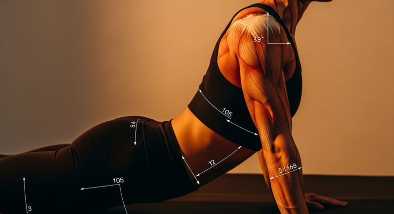 Flat illustration of a figure lying face down lifting the chest and arms off the floor with shoulder blades drawn together, honey-gold spine line on dark charcoal